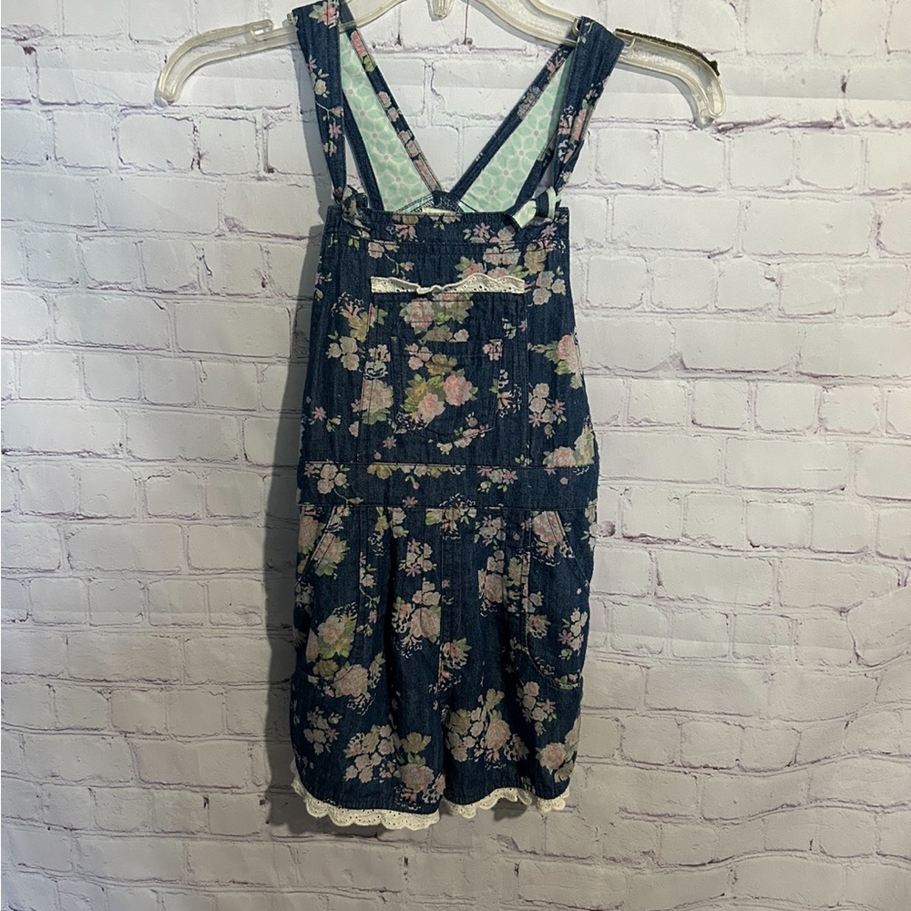 Matilda Jane Floral Shortalls Size 8